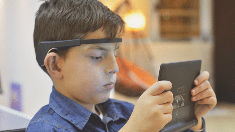 Kid using Myndlift 2